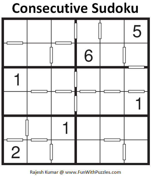 Consecutive Sudoku (Mini Sudoku Series #57)