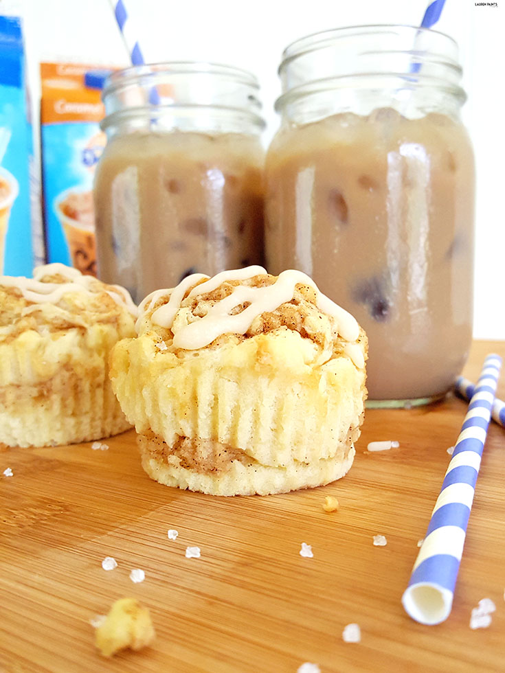 You won't find an easier gluten free cinnamon roll recipe... These are baked like muffins but taste like the real deal and have a delicious surprise ingredient! #IDelight