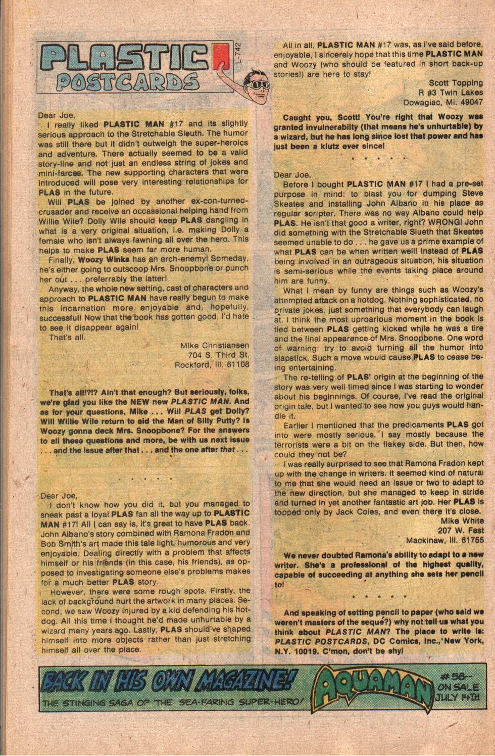 Read online Plastic Man (1976) comic -  Issue #20 - 24