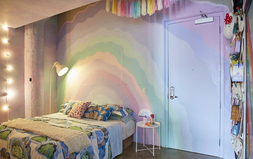 Inspirasi Penataan Warna Pastel Dalam Menghias Kediaman Yang Kecil Hiasan Bilik Tidur Yang Menggabungkan Warna Pelangi