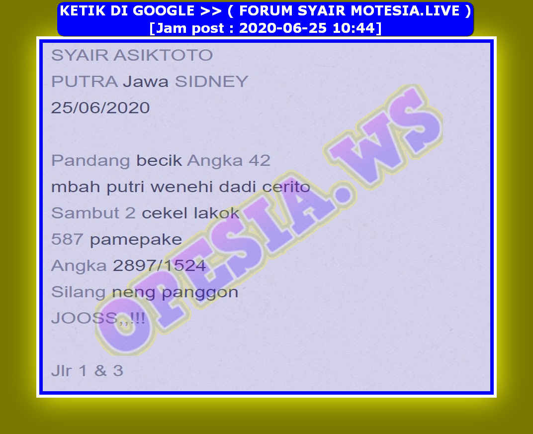 1 New Message Kode Syair Sydney 25 Juni 2020 Forum Syair Togel Hongkong Singapura Sydney 1 New Message Kode Syair Sydney 25 Juni 2020 Forum Syair Togel Hongkong Singapura Sydney