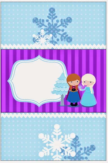 Frozen Niñas en Navidad: Etiquetas Candy Bar para Imprimir Gratis. Etiquetas de Frozen Niñas en Navidad para imprimir gratis.
