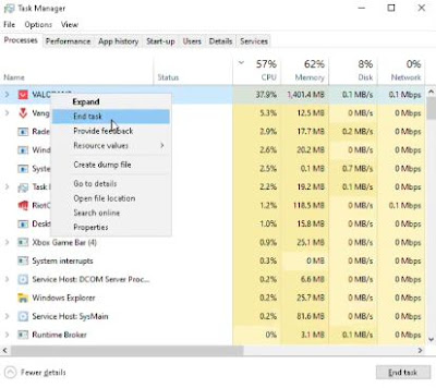 Valorant, PC, Task Manager