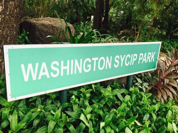 Washington SyCip Park signage