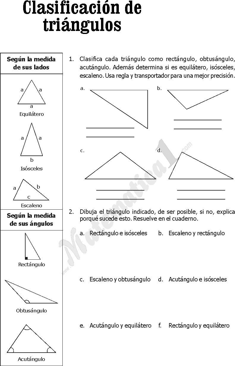 Geometria De Sexto De Primaria Segmentos Angulos Triangulos Y Cuadrilateros Ejercicios Figura plana, cerrada limitada por lados triangulo: geometria de sexto de primaria