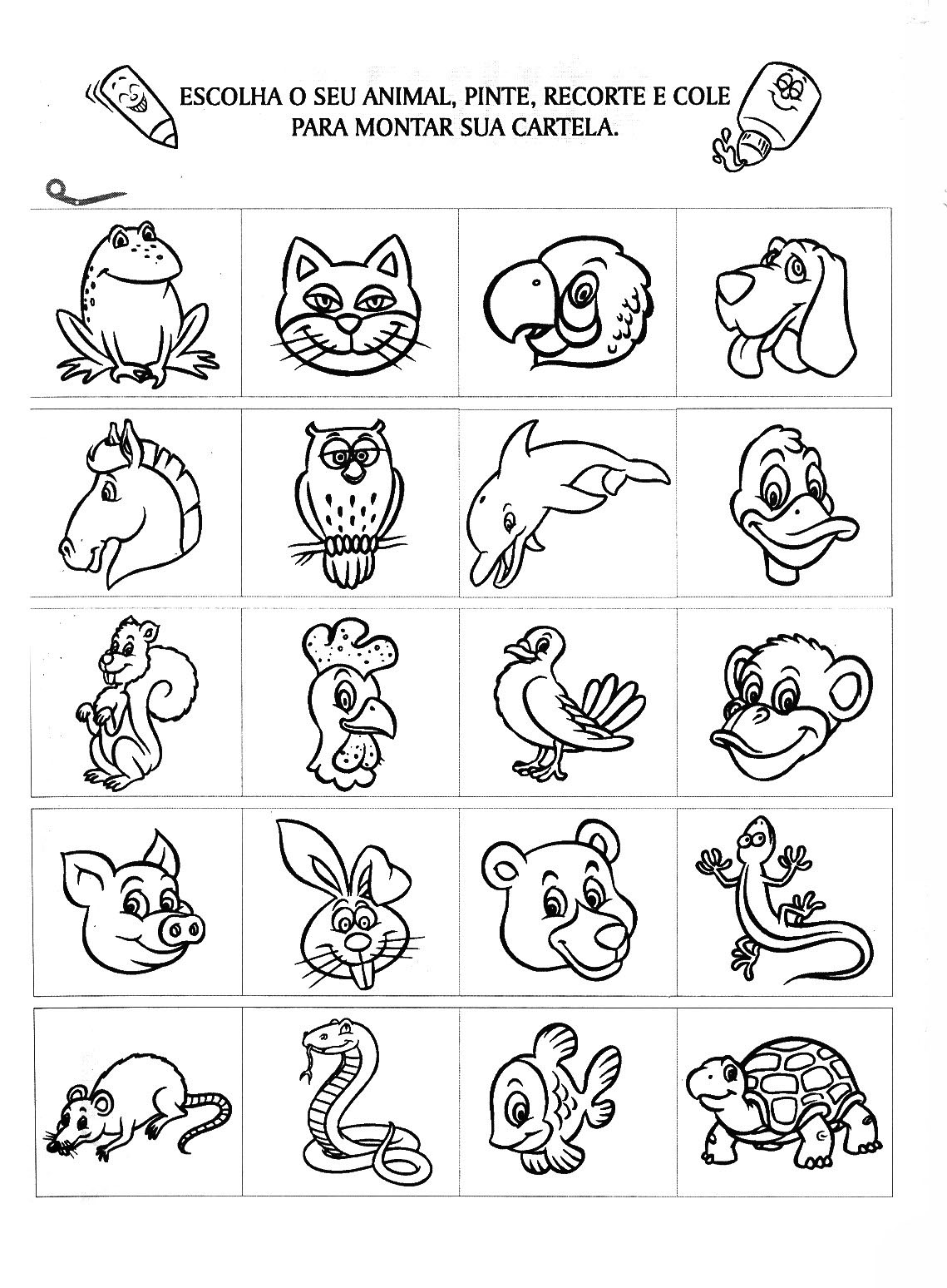 animais domÉsticos e selvagens atividades exercÍcios desenhos