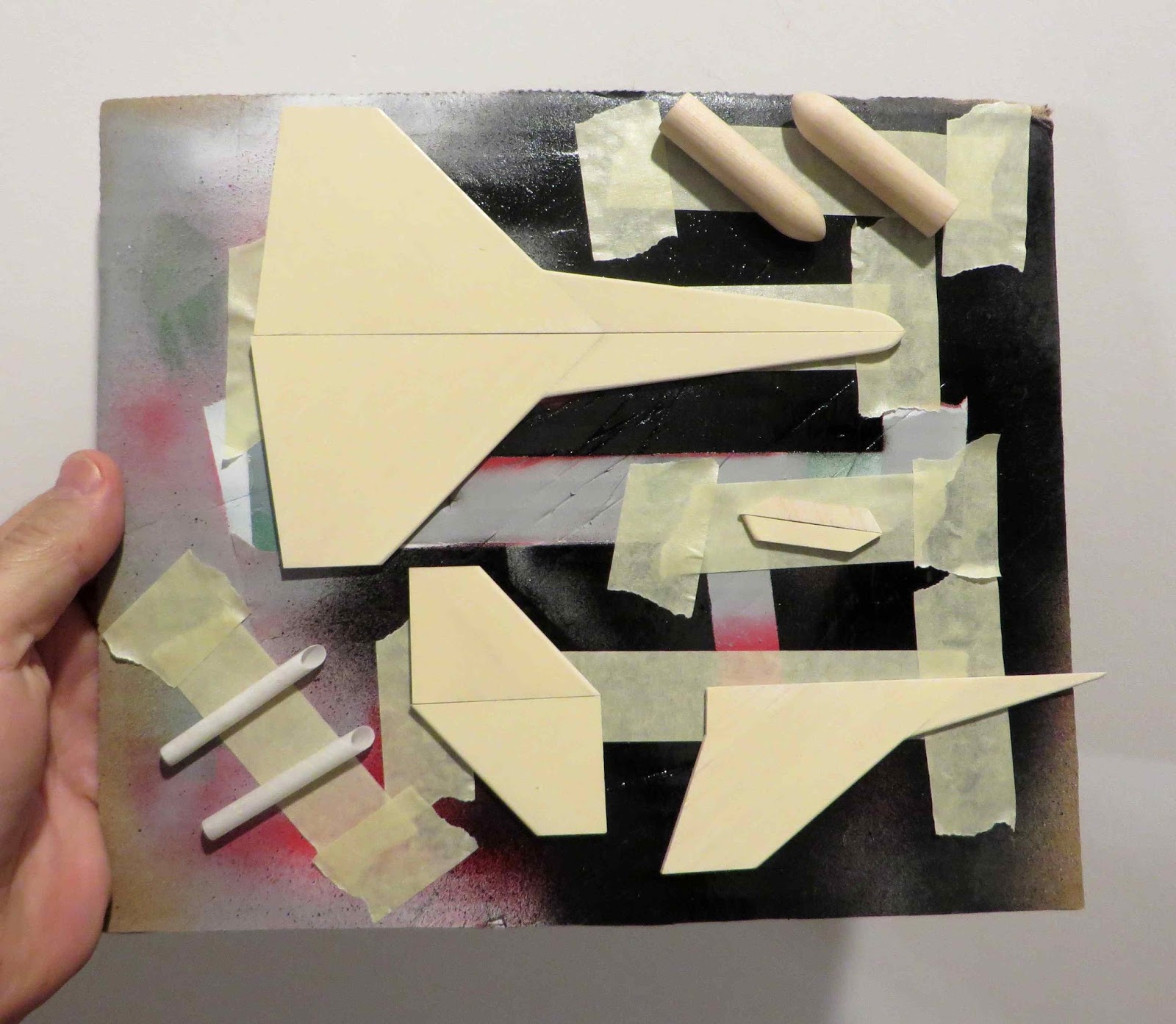 Model Rocket Building Odd'l Rockets Goony G16 Build, Part 5, Wings, Fins and Bomb Gluing