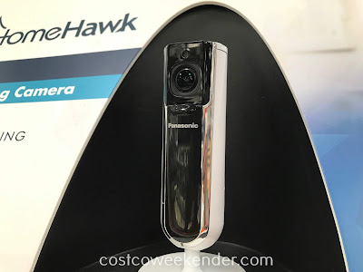 Keep an eye on your home while you're away with the HomeHawk by Panasonic Indoor Home Monitoring Camera