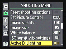 Active D-Lighting pada Nikon D3100