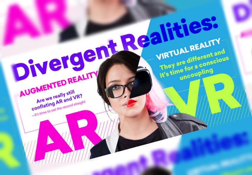 Divergent Realities Augmented Vs Virtual Reality infographic divergent-realities-augmented-vs-virtual-reality-infographic