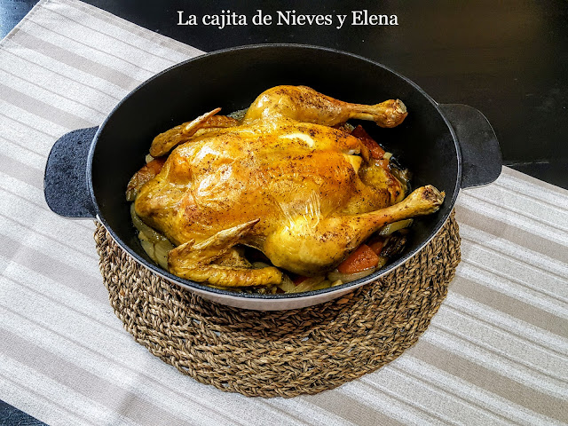 Pollo asado en cocotte