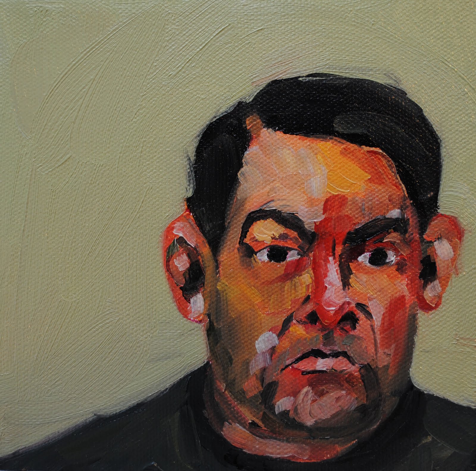 tlynpaintings Man with Black Hair