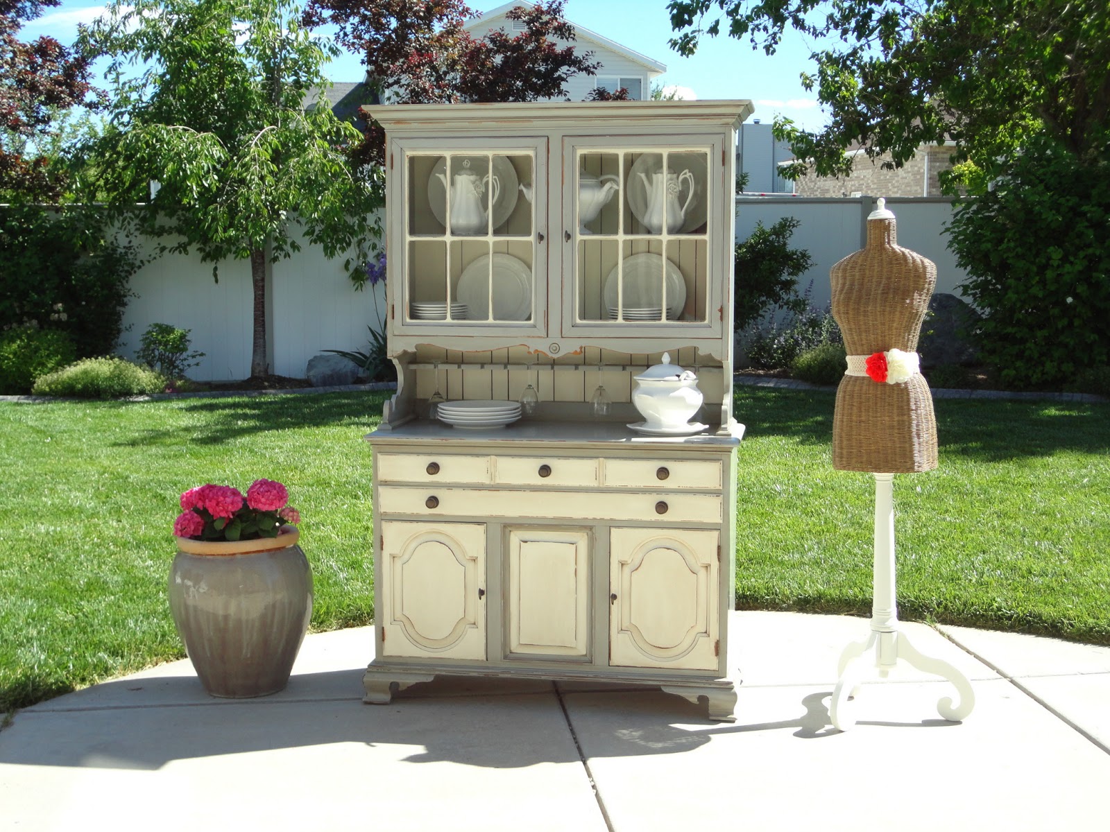 The Painted Chic Design French Country Hutch SOLD