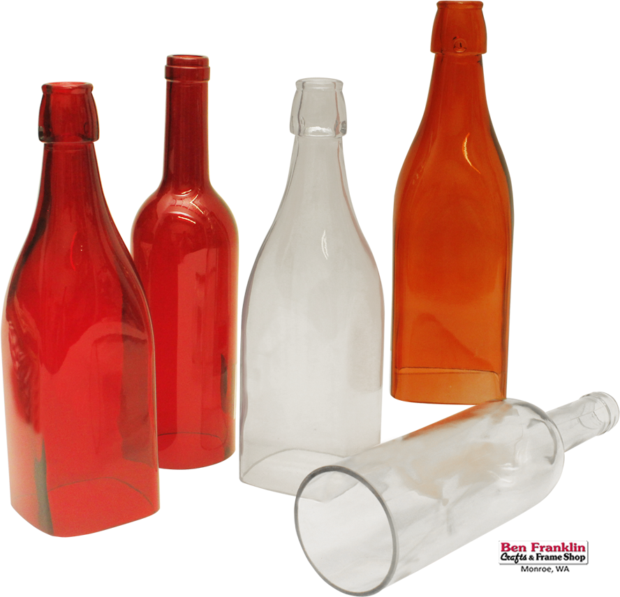 Ben Franklin Crafts and Frame Shop, Monroe, WA How to Decorate Bottomless Bottle Candle Holders