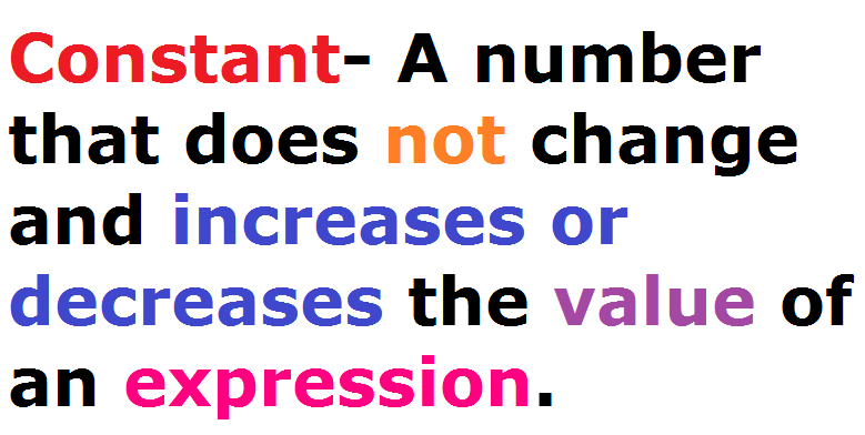 772-2011: What does Constant mean in Math?
