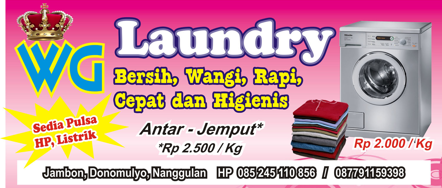 Contoh Banner Laundry - Contoh U