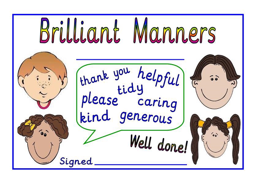 clipart of good manners - photo #19