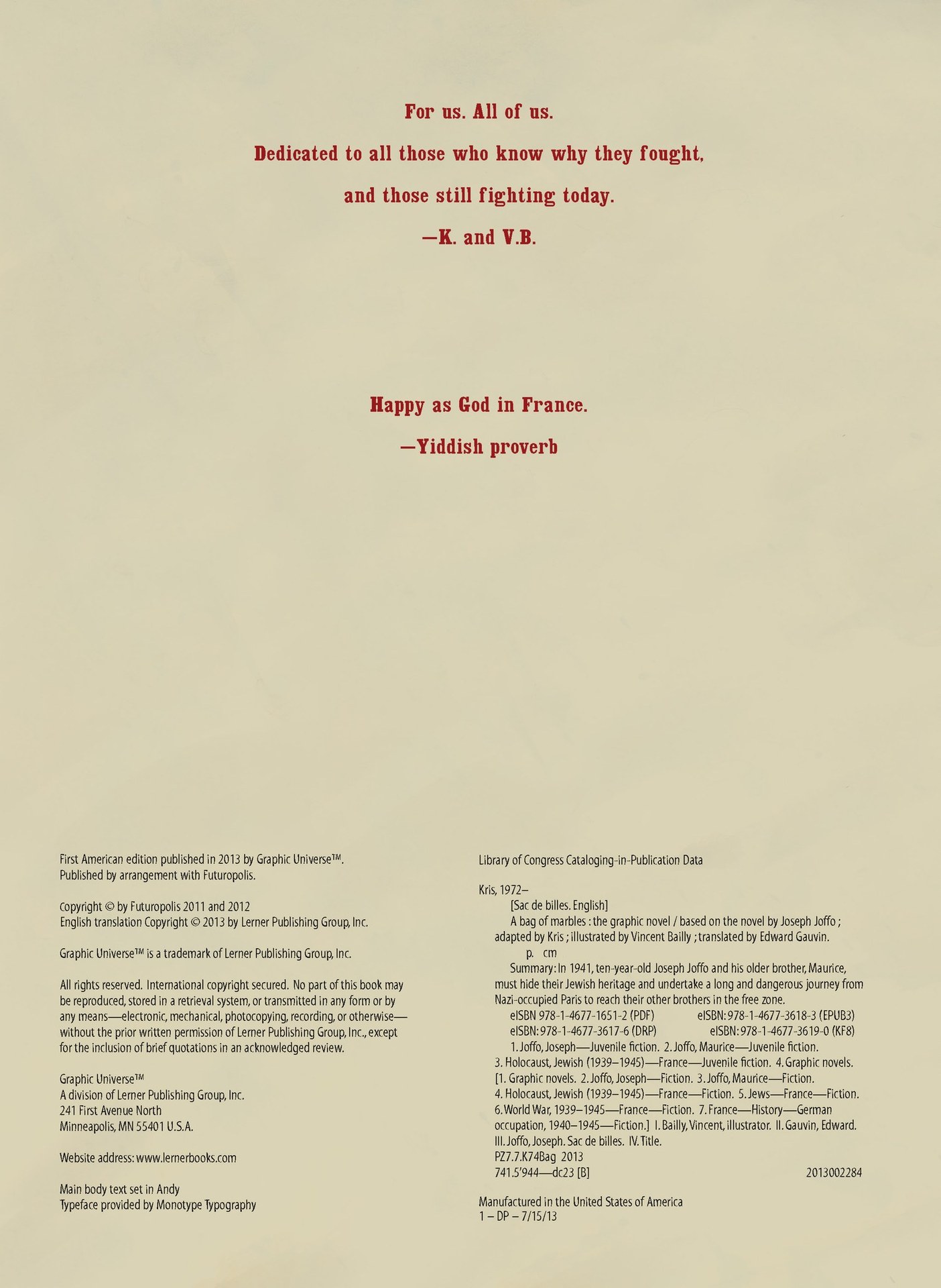 Read online A Bag of Marbles comic -  Issue # TPB - 4