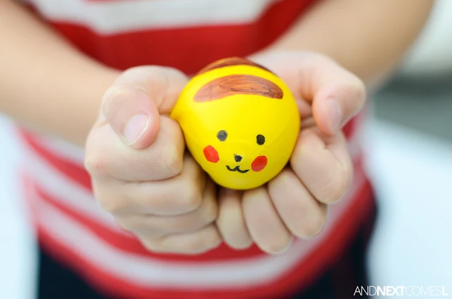 Pikachu stress balls would be a cute Pokemon craft for kids from And Next Comes L