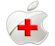 Cross inside the Apple logo