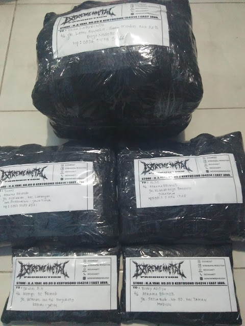 Bagas. Pamekasan-Jawatimur. Aldo. Benowo,Surabaya-Jawa Timur. Rizky Aditya. kec Taman,Madiun-Jawa Timur. Erwin PH Mojoroto, Kediri-Jawa Timur. Reza (Labyrinth distro) Bojonegoro. pembeli Retail dan Reseller T-shirt di EXtreme Metal production