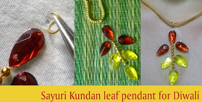 DIY Kundan stone pendant