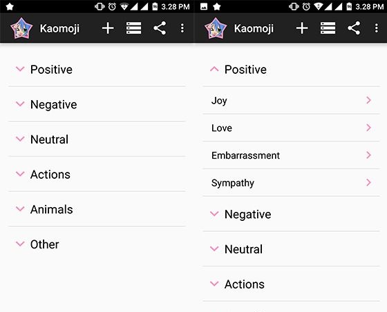 the Kaomoji - Japanese Emotion app