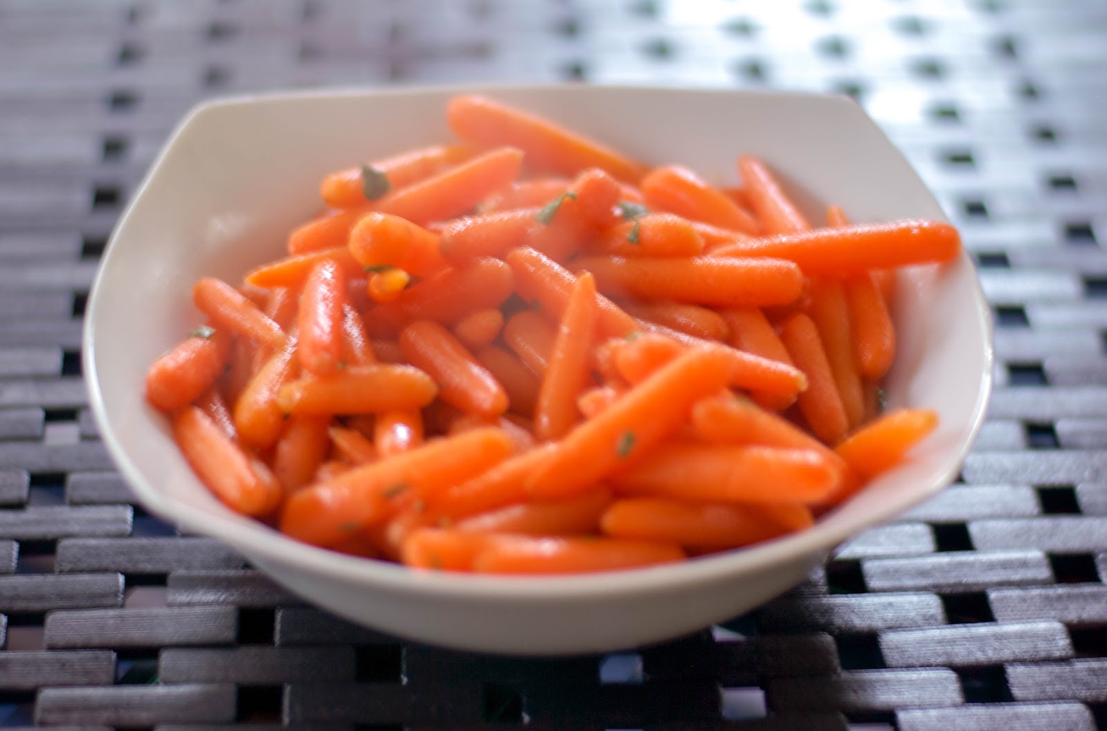 Carrie's Experimental Kitchen Maple and Sage Glazed Petite Carrots