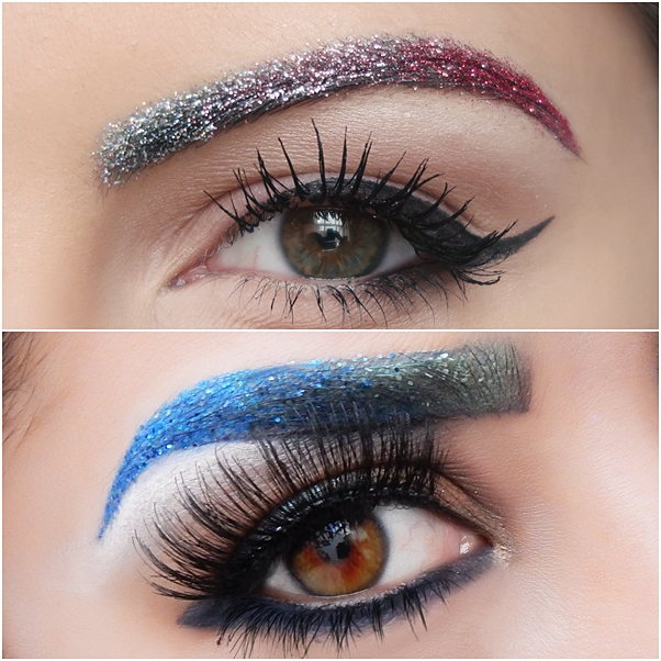 como usar glitter nas sobrancelhas 