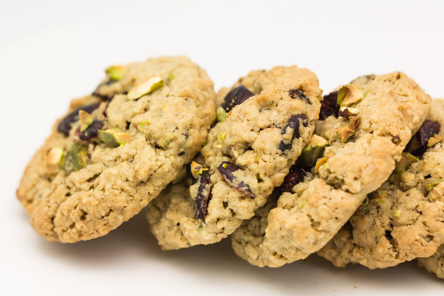 Pistachio Lime Cranberry Oatmeal Cookies