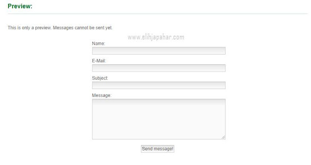 Cara Mudah Buat Contact Form Di Blog