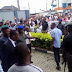 Sen. Godswill Akpabio mobbed outside a bank in Akwa Ibom State