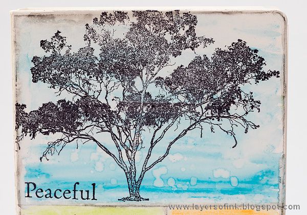 Layers of ink - Tree Sketchbook Journal Tutorial by Anna-Karin with the Eileen Hull Sizzix Journal die.