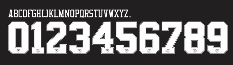 Font Number Football Font PSG UCL 2018/19 Jordan Version