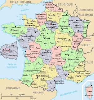 Gambar peta Prancis