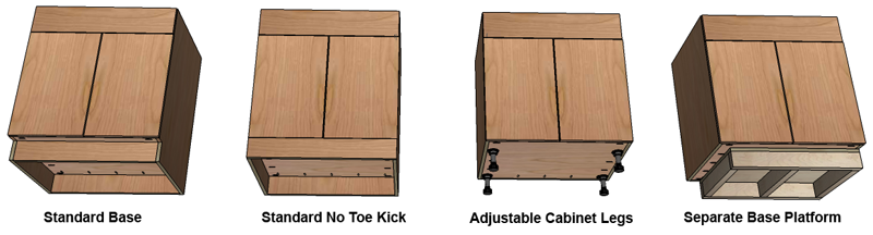 How To Build Frameless Base Cabinets, Toe Kick Cabinet Base