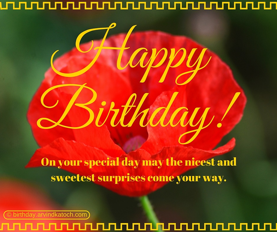 True Picture HD Birthday Cards Beautiful Red Tulip Birthday card (On