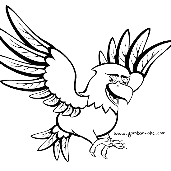 Contoh Gambar Mewarnai Binatang Burung - KataUcap