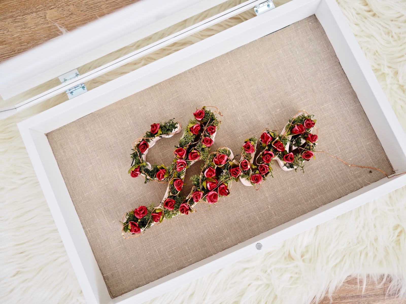Valentines box frame DIY | IKEA Kasseby