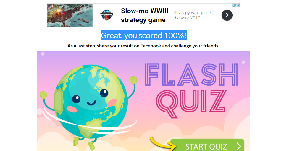 Flash Quiz Answers 100 Scored Video Quiz Star