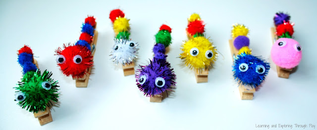 The Very Hungry Caterpillar Peg Craft - Learning and Exploring Through Play