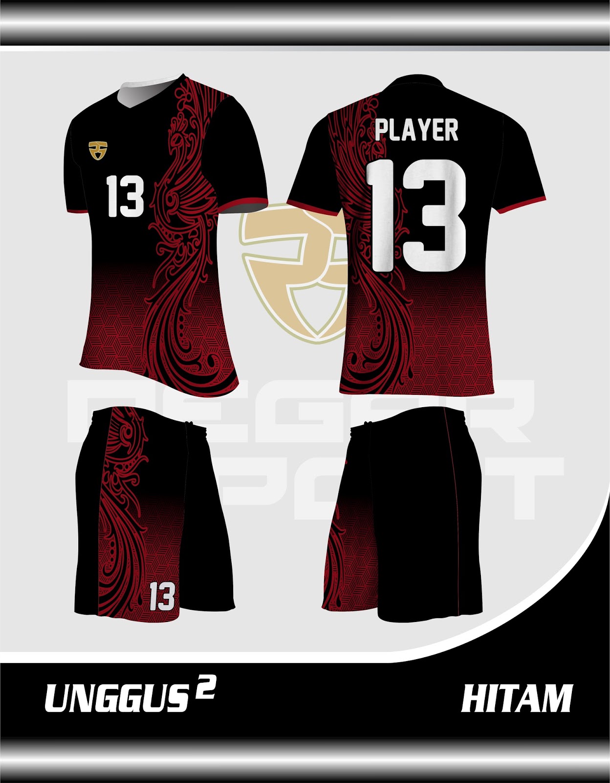 Gambar Desain Baju Volly Polos Kerabatdesain
