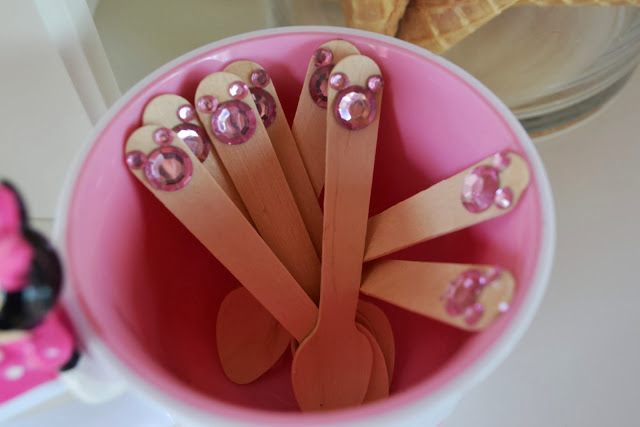 Minnie Mouse Ice Cream Shop Birthday Party spoon