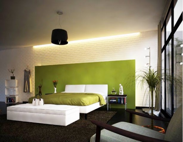 Big Solutions: Decoration green for the bedroom