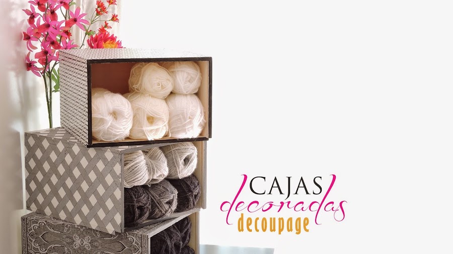 Cajas decoradas con decoupage