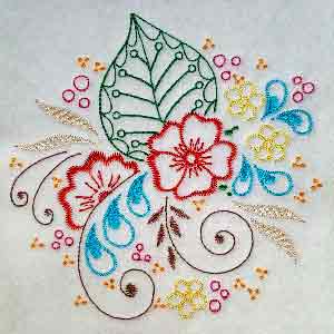 Colorful flowers embroidery design  199  embroiderylovely