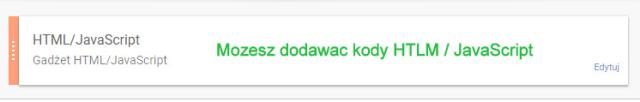 Blogger, blogspot, dodawanie kodów HTLM / JavaScript.