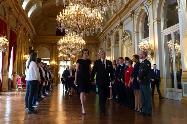 Queen Mathilde and King Philippe  attended a royal remembrance service for the victims of the 22nd March 2016 attacks at the Royal Palace