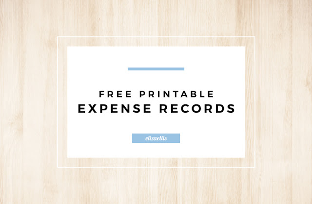 Free Printable Expense Records by Eliza Ellis