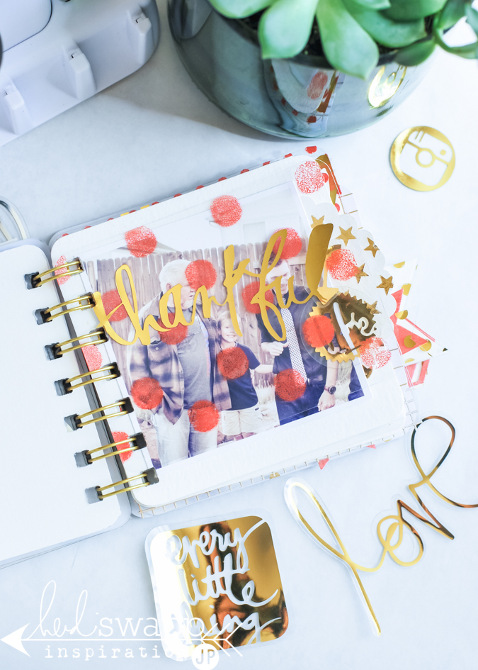 Heidi Swapp Mixed Media from @michaels mixed with photos and clear overlays creates a fun little scrapbook album for a gift. @jamiepate for @heidiswapp